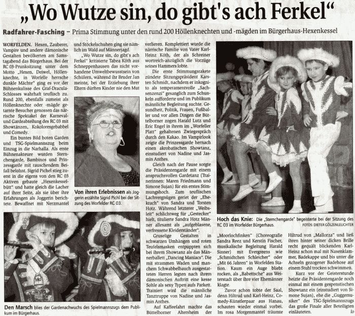 Sitzung Worfelden Bericht ECHO 20.02.2006