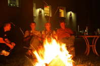 040 Lagerfeuer Gisbert, Markus, Axel und Rdiger