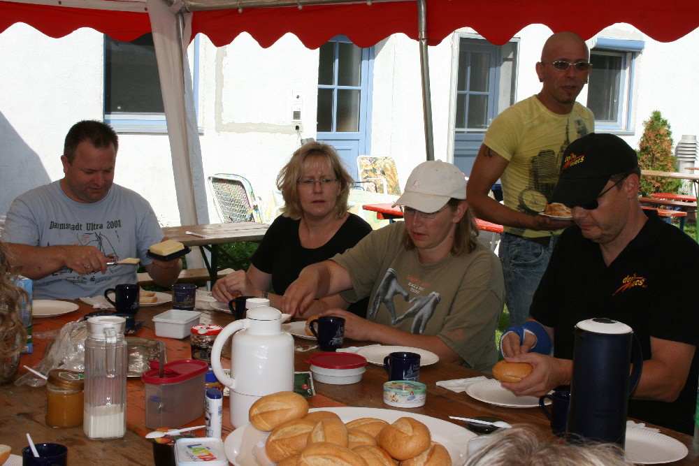 44 Frhstck Michael, Anke, Kirsten, Markus und Burkhardt