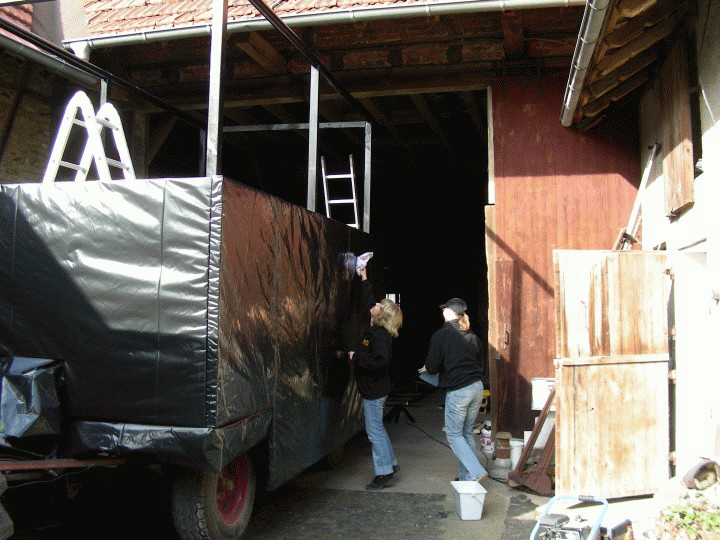 3 Wagenreinigung Christiane und Kirsten